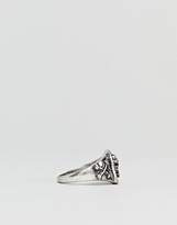 Thumbnail for your product : Reclaimed Vintage Inspired Skull Signet Ring In Silver Exclusive To Asos