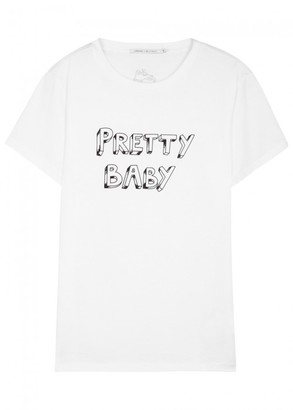 J Brand X Bella Freud Printed Pima Cotton T-shirt