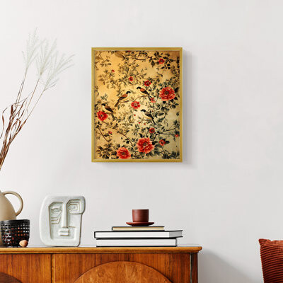 Winston Porter WM MORRIS Series CCXXII -Premium Framed Print -Ready to Hang - No Nails Required