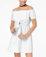 Thumbnail for your product : Ultra Flirt Juniors' Cotton Off-The-Shoulder Fit & Flare Dress
