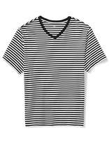Mens White And Black Striped V Neck Shirts - ShopStyle