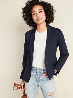 White ponte knit blazer Clearance