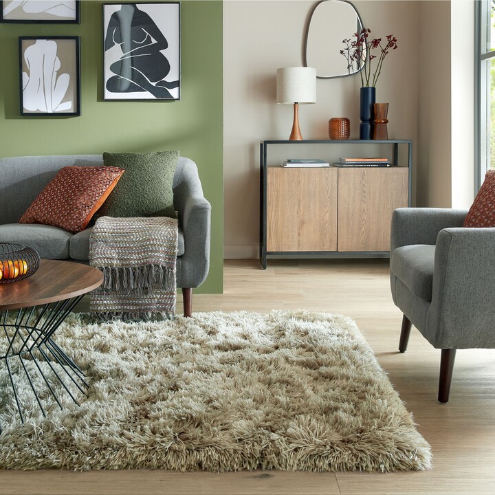 Dunelm Polar Shaggy Rug Brown ShopStyle