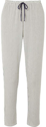 Eberjey The Slim Striped Stretch-modal Pajama Pants - Light denim