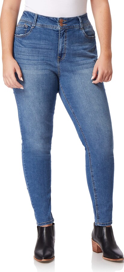 Angels Forever Young Womens Curvy Skinny Jeans 