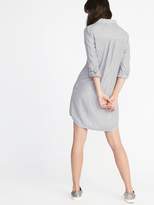 Thumbnail for your product : Old Navy Twill Popover Shirt Dress for Women