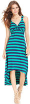 Thumbnail for your product : Spense Petite Sleeveless Striped High-Low Maxi Dress