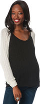 Thumbnail for your product : A Pea in the Pod LNA Long Sleeve Colorblock Maternity Sweater