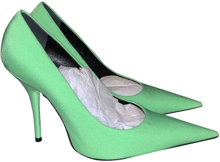 balenciaga green heels