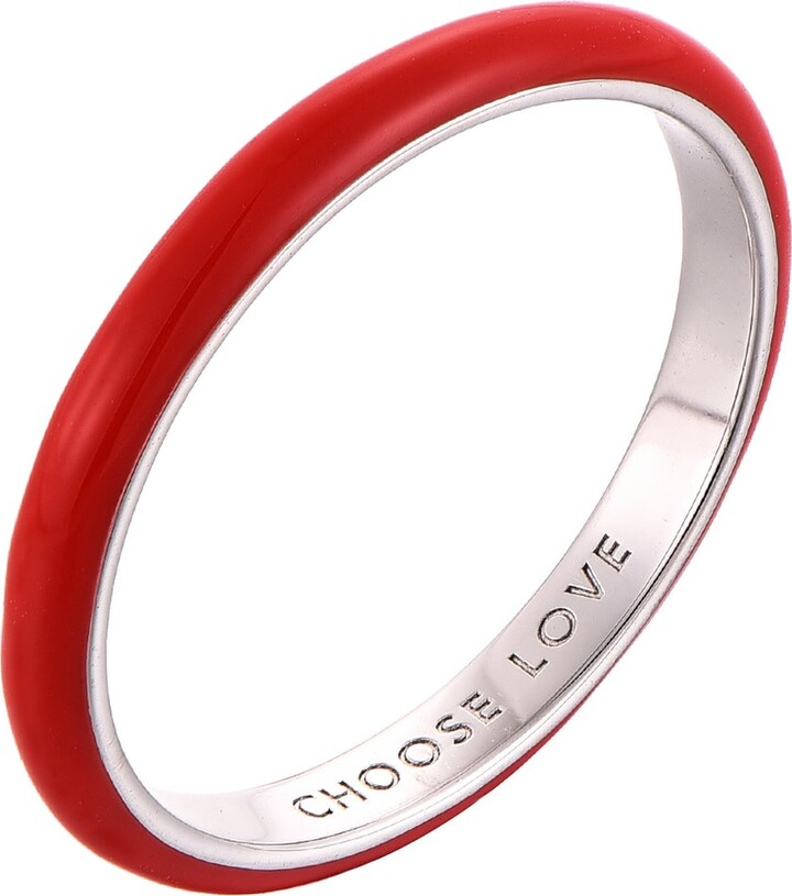 Pinnole Red Thin Ring
