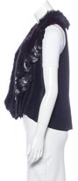 Thumbnail for your product : Rozae Nichols Shearling Sequined Vest