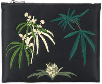 Creatures of the Wind leaf embroidered clutch