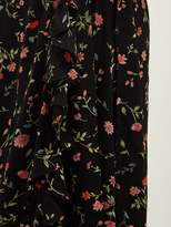Thumbnail for your product : Ganni Elm Floral Print Georgette Wrap Skirt - Womens - Black