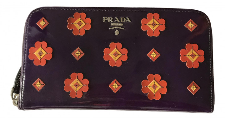 Prada Purple Patent leather Wallets - ShopStyle