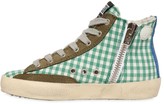 Thumbnail for your product : Golden Goose Cotton Canvas Check High Super Star