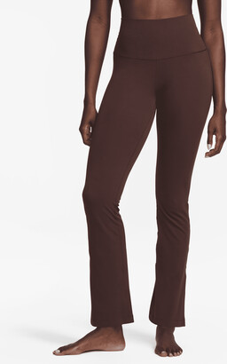 Nike Women's Yoga Dri-FIT Luxe Flared Pants in Brown - ShopStyle