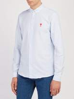 Thumbnail for your product : Ami Striped Cotton Shirt - Mens - Blue White