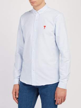 Ami Striped Cotton Shirt - Mens - Blue White