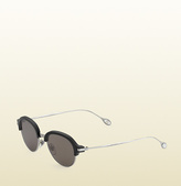 Thumbnail for your product : Gucci Round Acetate And Metal Ultra-Slim Sunglasses