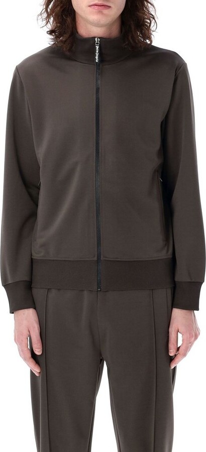 Palm Angels Curved Logo Printed Track Jacket