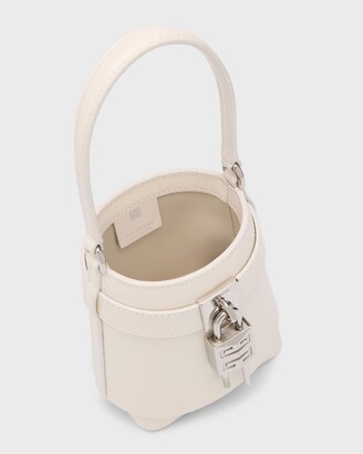 Givenchy Shark Lock Micro Bucket Bag in Box Leather - ShopStyle