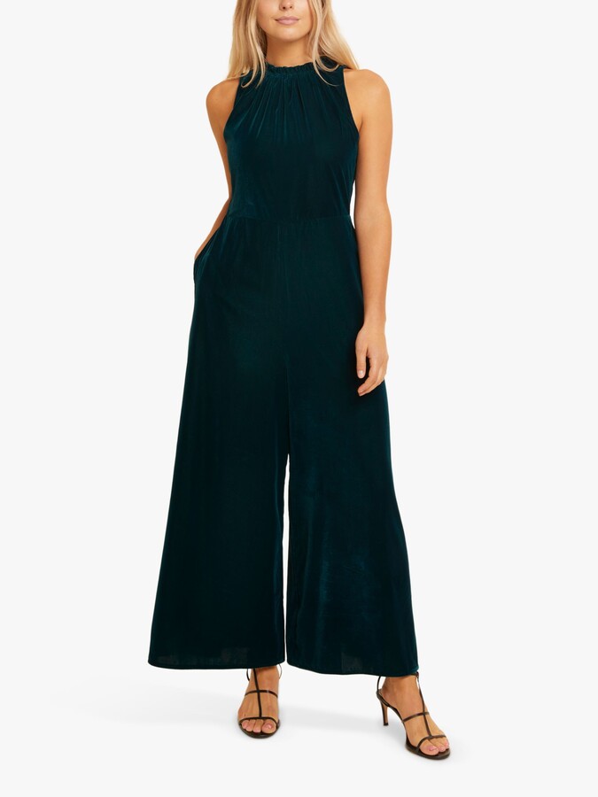 Albaray Velvet Wide Leg Jumpsuit, Green ShopStyle - Main Image