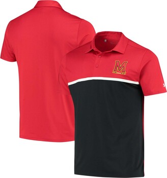 Under Armour Men's Black and Red Maryland Terrapins Game Day Performance Polo Shirt - Black, Red