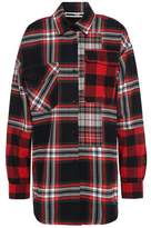 Thumbnail for your product : McQ Paneled Checked Cotton And Wool-blend Shirt