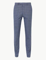 Thumbnail for your product : Marks and Spencer Blue Checked Skinny Fit Trousers
