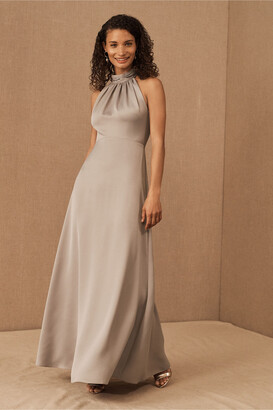 BHLDN Esme High Neck Satin Dress - ShopStyle