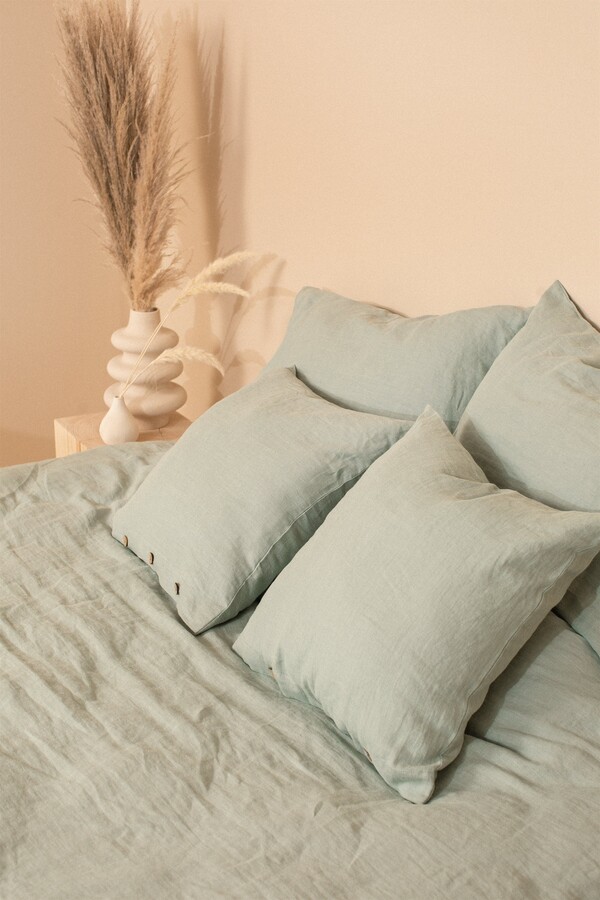 Linen Pillow Case, Natural Cover, Color Bedroom Shams, Home Textile, Farmhouse, Cushion Cover