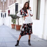 Thumbnail for your product : Lalipop Design Abstract Camo Print Midi Pleated Skirt