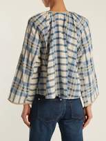 Thumbnail for your product : Ace&Jig Farrah Gathered Neck Striped Cotton Blouse - Womens - Blue White
