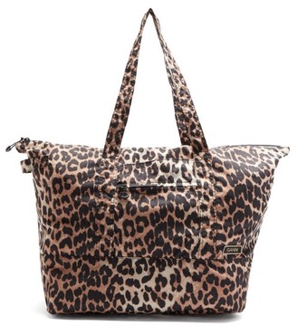 Ganni Leopard-print Recycled-shell Tote Bag - Leopard