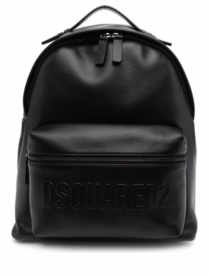 DSQUARED2 LogoEmbossed Leather Backpack ShopStyle