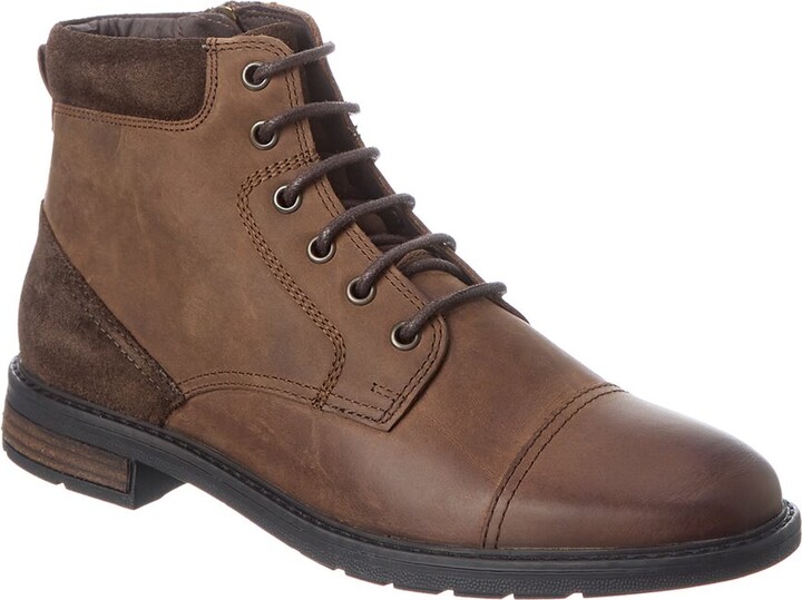 Geox U Viggiano Leather & Suede Bootie - ShopStyle Boots