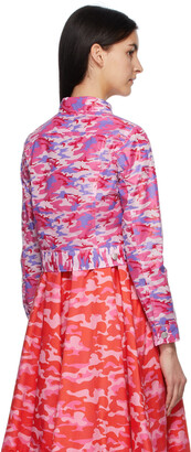COMME DES GARÇONS GIRL Pink & Blue Camo Jacket