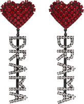 Thumbnail for your product : Ashley Williams Red & Transparent 'Drama' Earrings