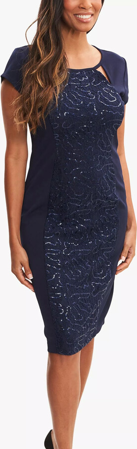 Gina Bacconi Gilly Lace Panel Shift Dress ShopStyle