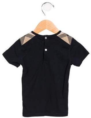 Burberry Boys' Nova Check-Trimmed Short Sleeve Shirt