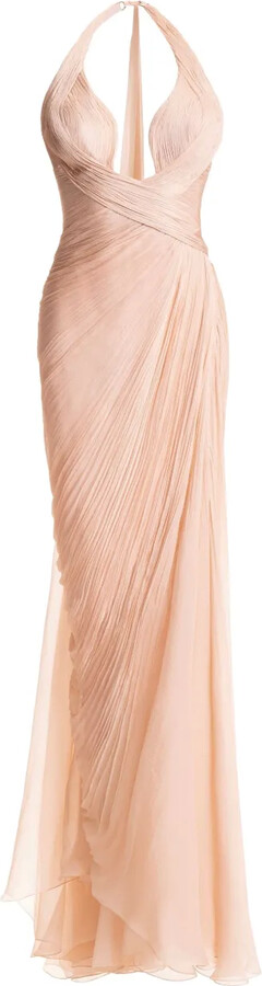 Maria Lucia Hohan Milagros halterneck draped maxi dress