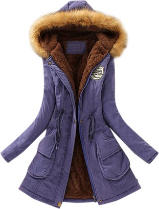 Wjinfdfg Jackets for Women Lightweight Fashion Casual Slim Coat Jacket  Womens Hooded Warm Winter Coats Outwear Winter Women's Coat - ShopStyle