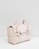 Thumbnail for your product : Fiorelli Barbican Mini Foldover Blush Tote Bag With Metal Bar Detail