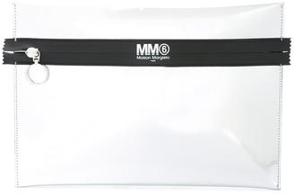 MM6 MAISON MARGIELA metallic clutch bag - women - Polyester/Polyurethane - One Size