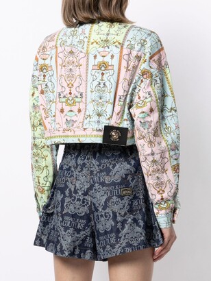 Versace Jeans Couture Baroque Pattern-Print Denim Jacket