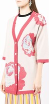 Thumbnail for your product : Antonio Marras Floral Short-Sleeve Cardigan