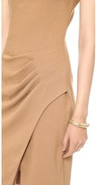 Thumbnail for your product : L'Agence U Neck Pleated Side Dress