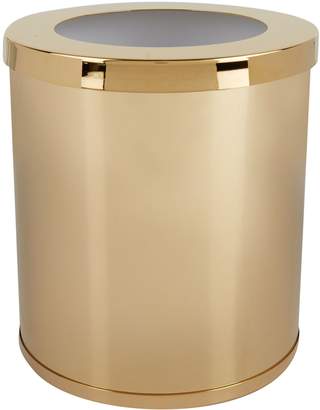 Zodiac Cylinder Gold-Plated Bathroom Bin