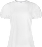 puff-sleeve cotton T-shirt 