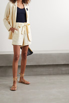 Thumbnail for your product : Alex Mill Avery Belted Pleated Linen Shorts - Off-white